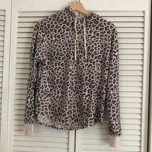 Victoria Secret Leopard Print Pullover Hoodie SZ S